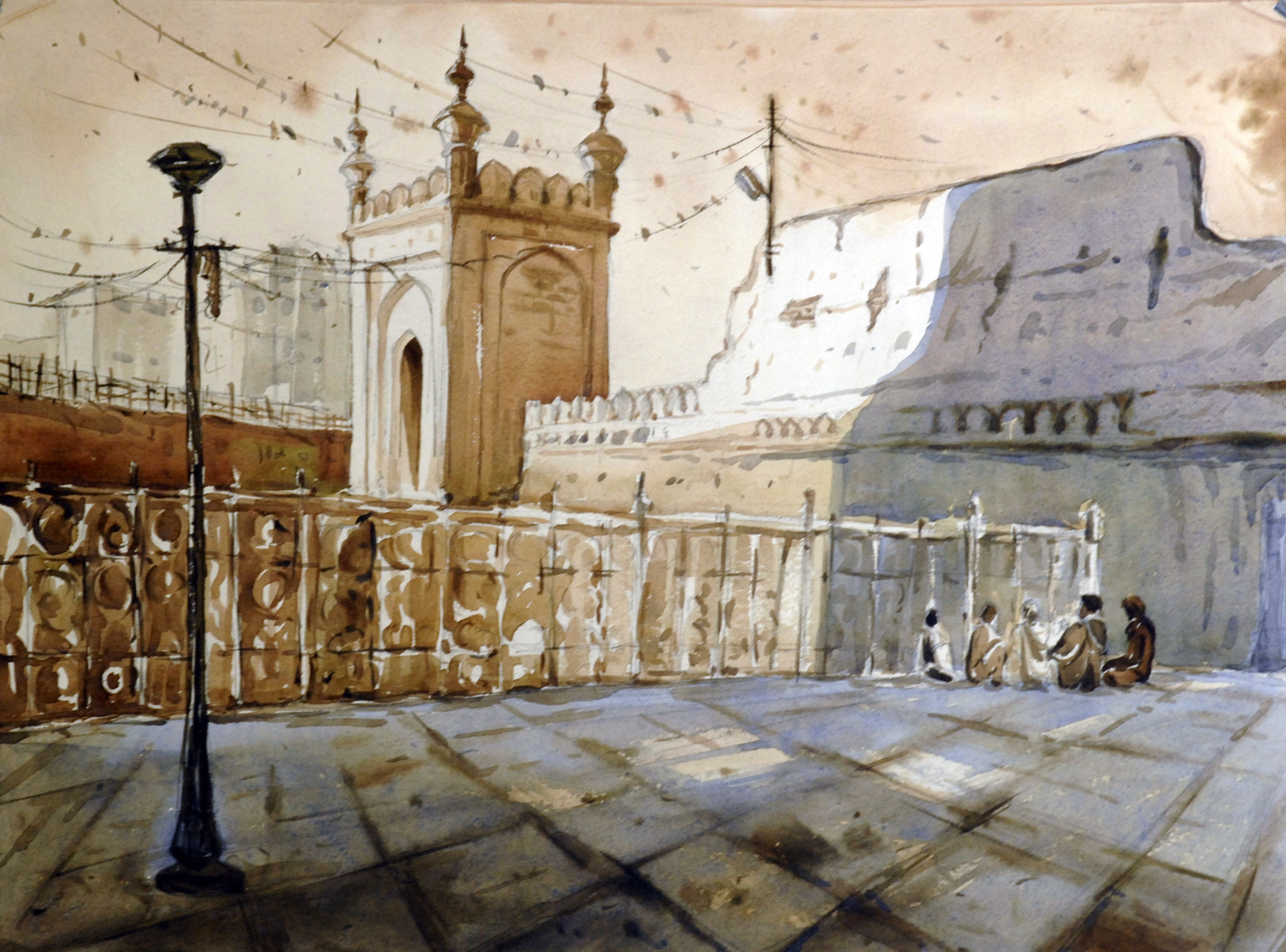 Mecca Masjid, Painting